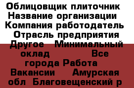 Облицовщик-плиточник › Название организации ­ Компания-работодатель › Отрасль предприятия ­ Другое › Минимальный оклад ­ 25 000 - Все города Работа » Вакансии   . Амурская обл.,Благовещенский р-н